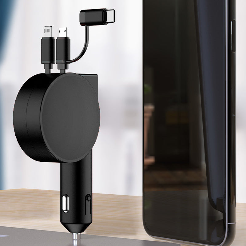 PowerPull 3X™ | 3-in-1 einziehbarer Schnelllade-Autoadapter