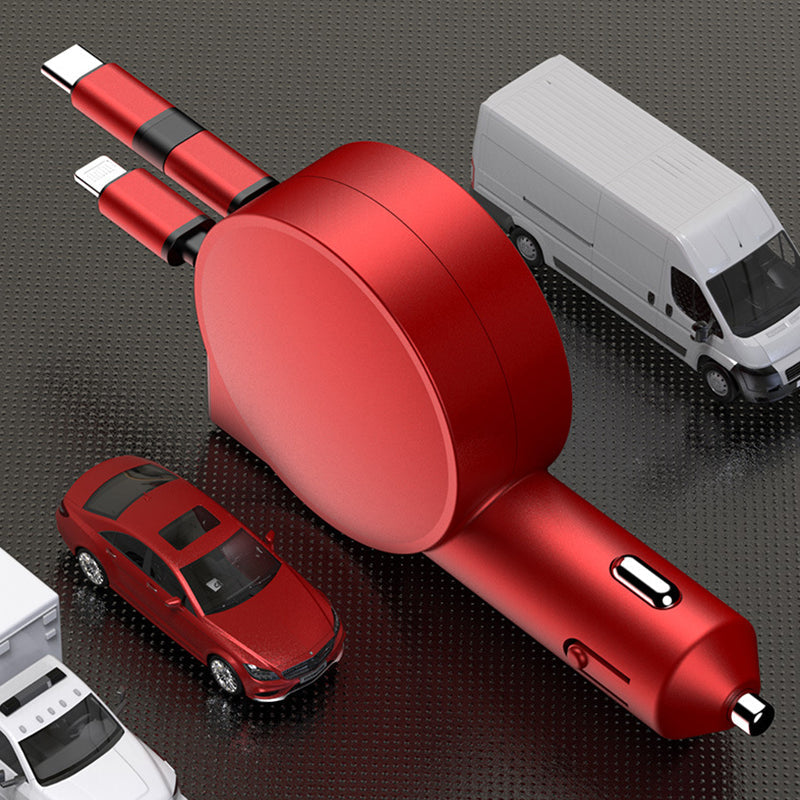 PowerPull 3X™ | 3-in-1 einziehbarer Schnelllade-Autoadapter