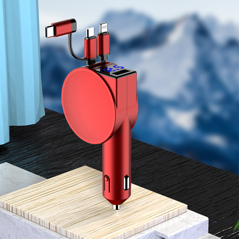 PowerPull 3X™ | 3-in-1 einziehbarer Schnelllade-Autoadapter