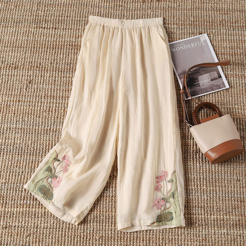50% RABATT | Lysette™ | Hose mit Blumenmuster