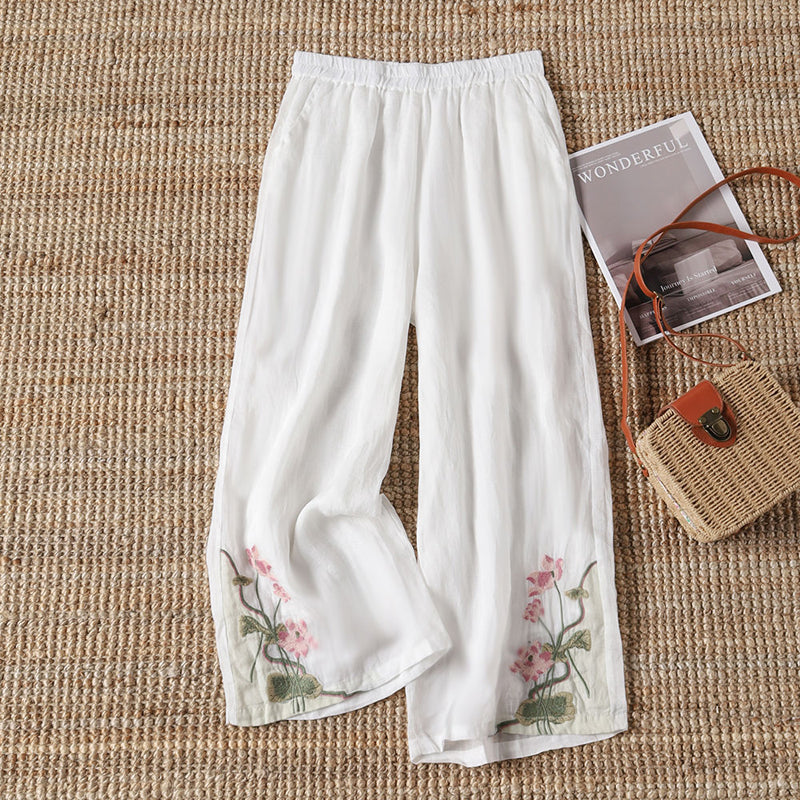 50% RABATT | Lysette™ | Hose mit Blumenmuster