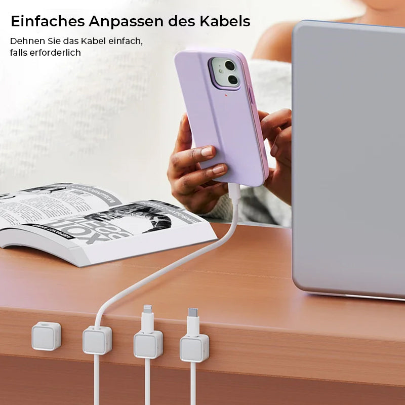 MagniClip® | Magnetischer Kabelspeicher-Organizer