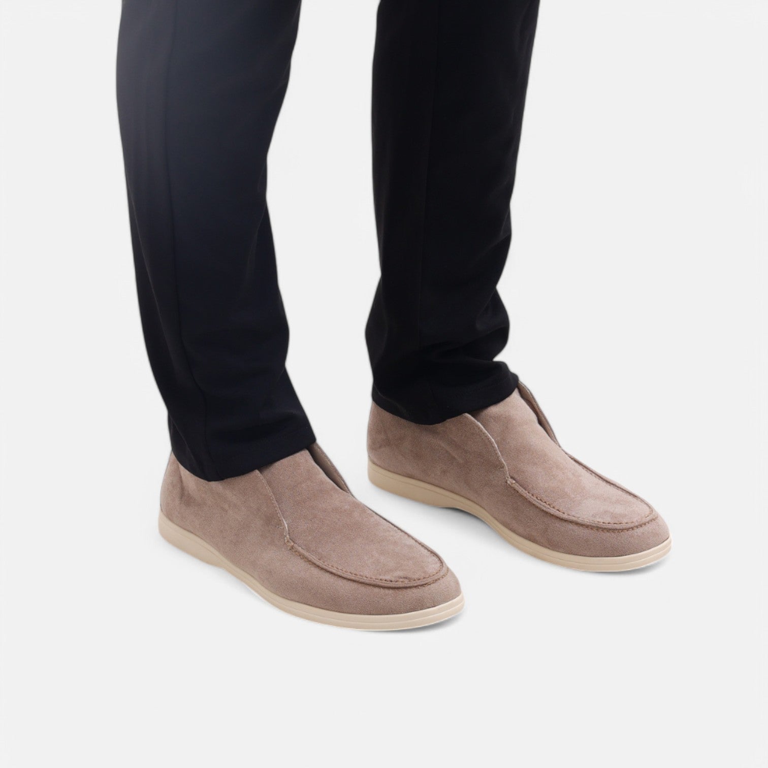 High-Top Suede Loafers – Classic Luxury for Men