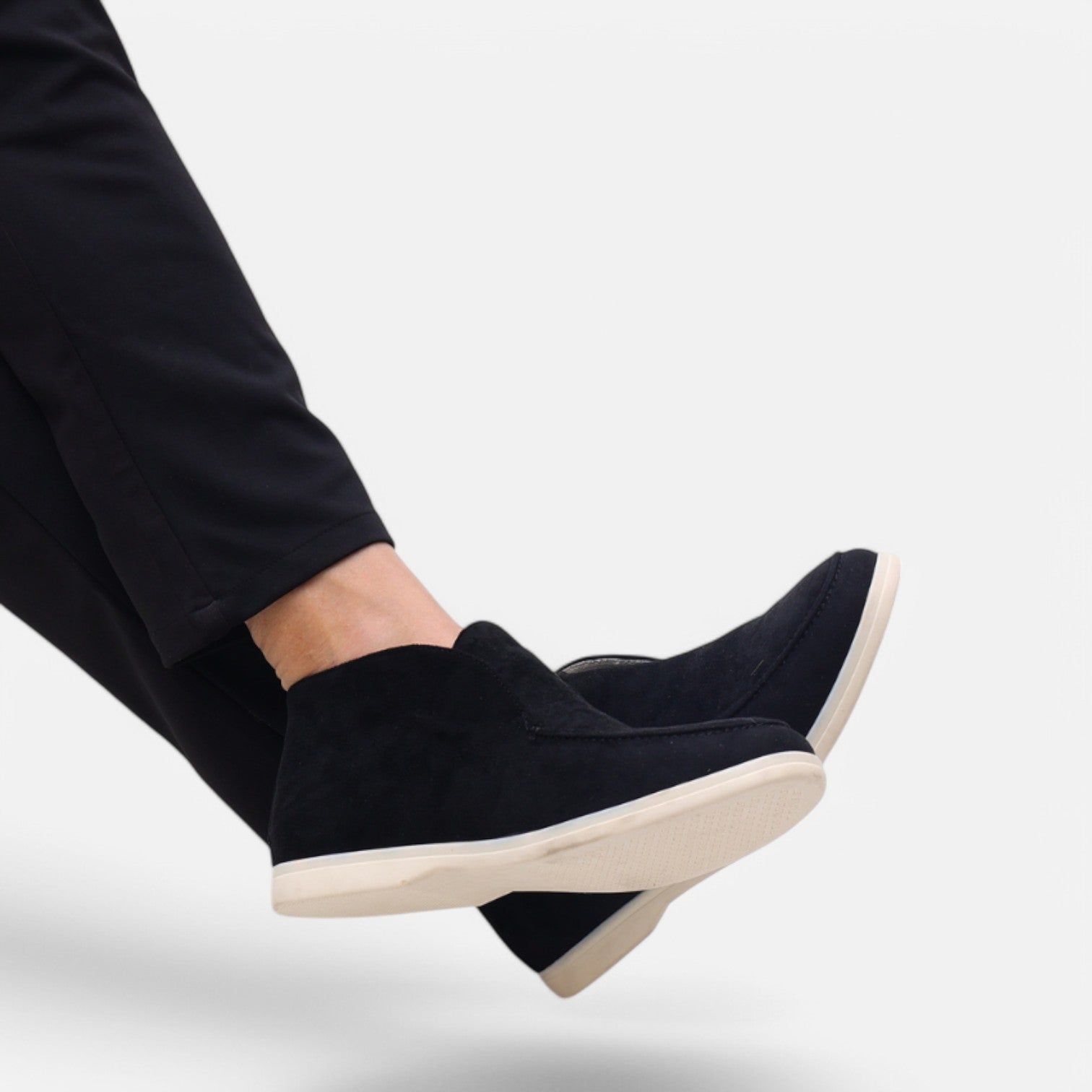 High-Top Suede Loafers – Classic Luxury for Men