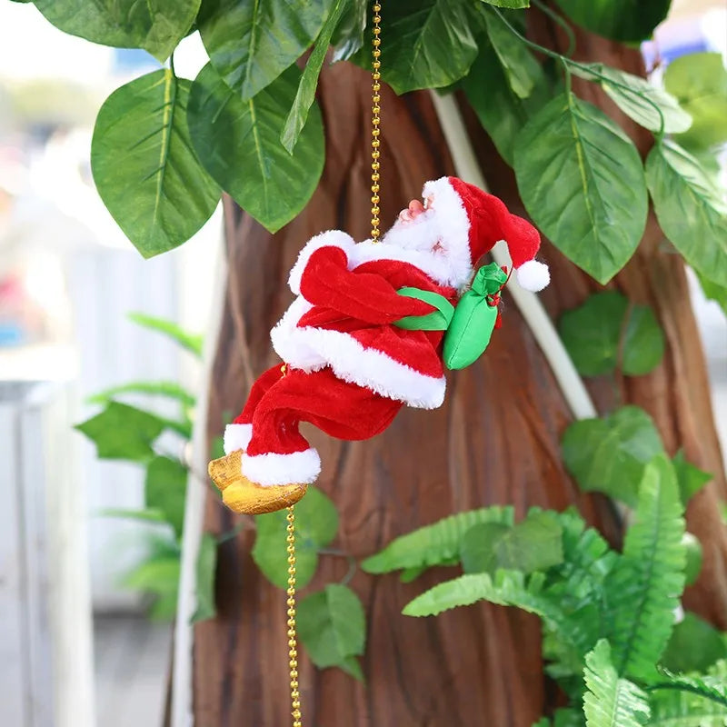 MerryClimb® | SantaTone Weihnachtsmann mit Musik – kletternde Dekofigur