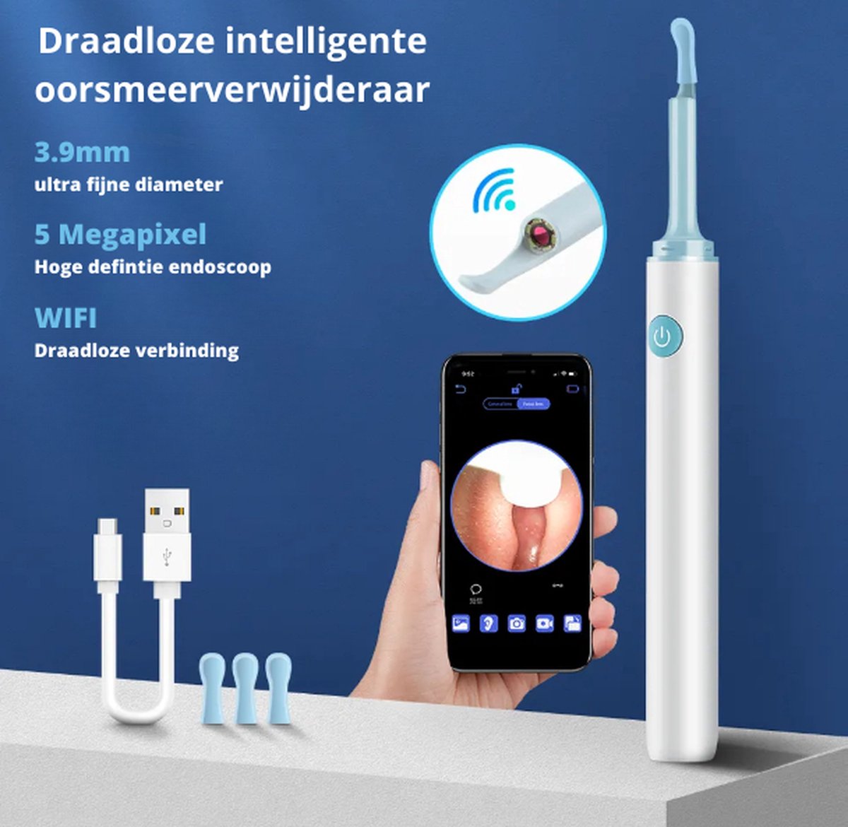 Visioscope™ | Kabelloser WiFi-Ohrreiniger