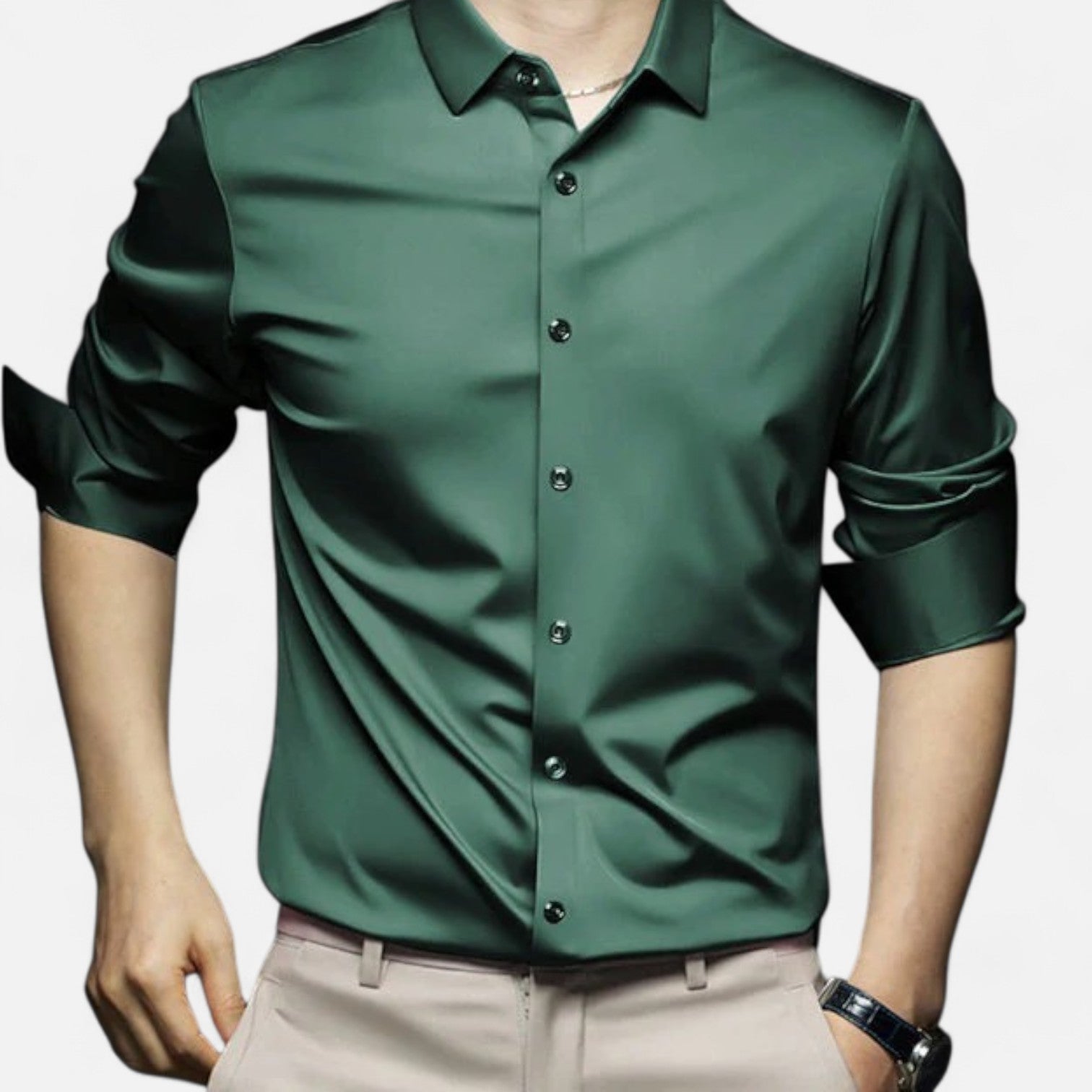 Men's Dress Shirt No Iron – Tailored Elegance, Impeccable Finish All Day