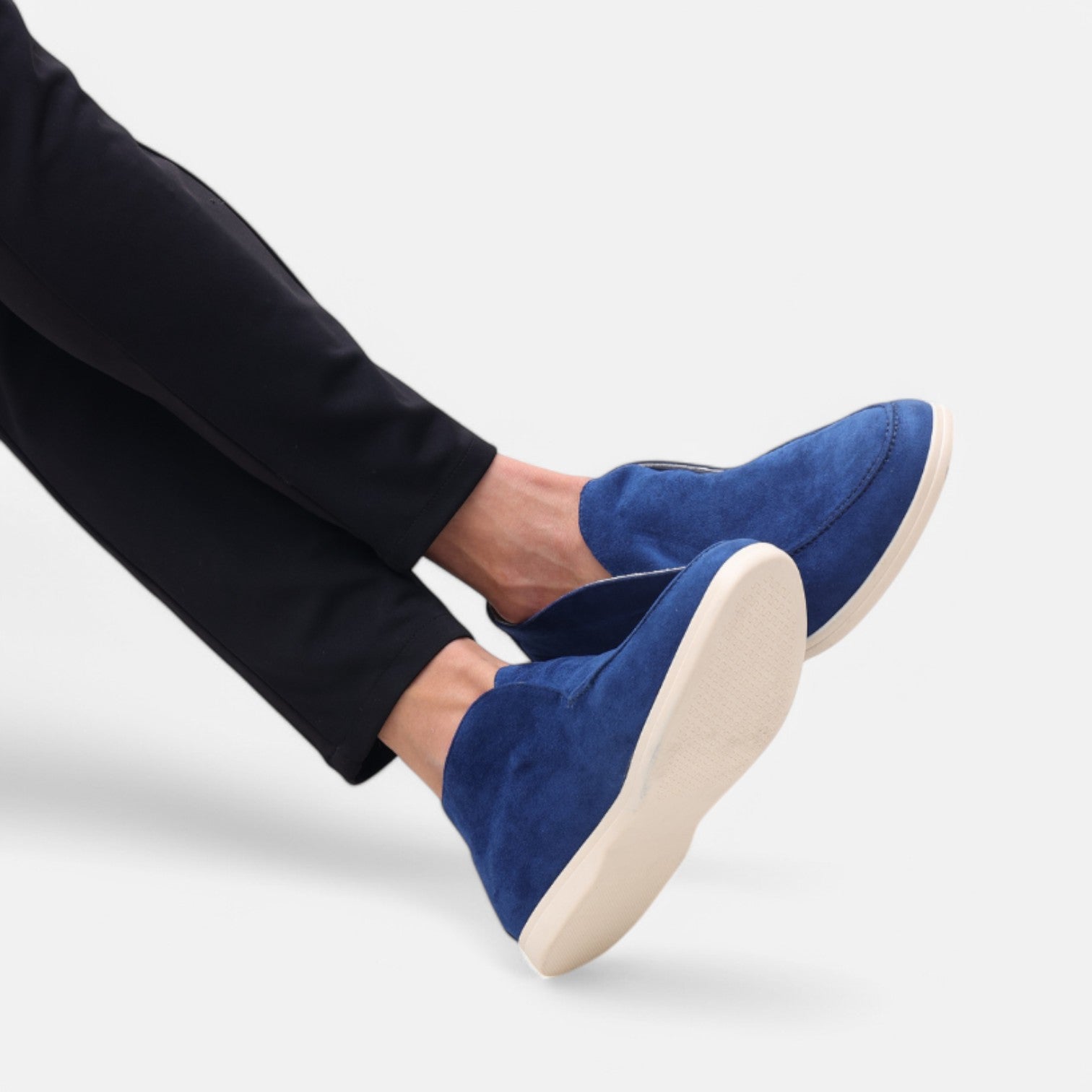 High-Top Suede Loafers – Classic Luxury for Men