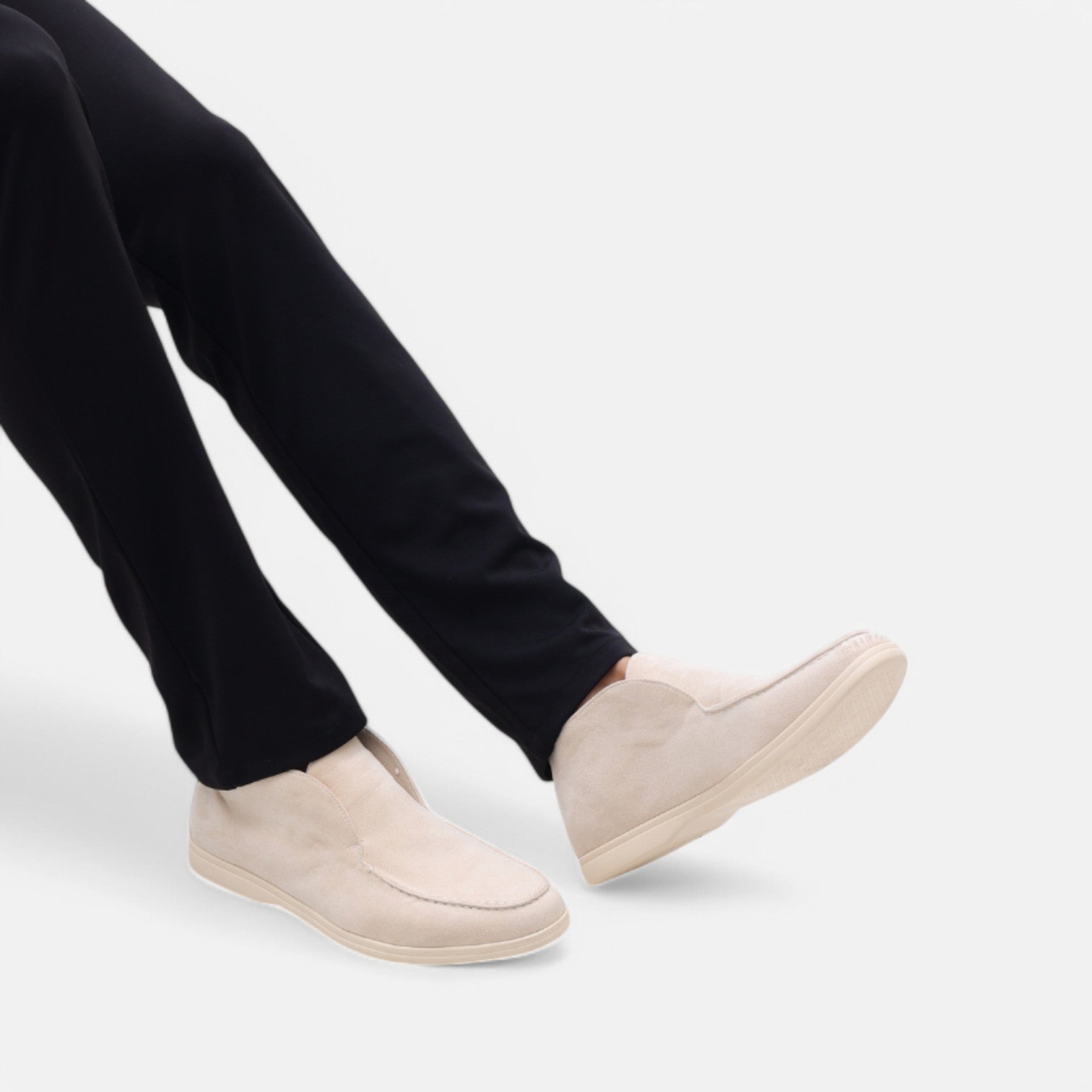 High-Top Suede Loafers – Classic Luxury for Men