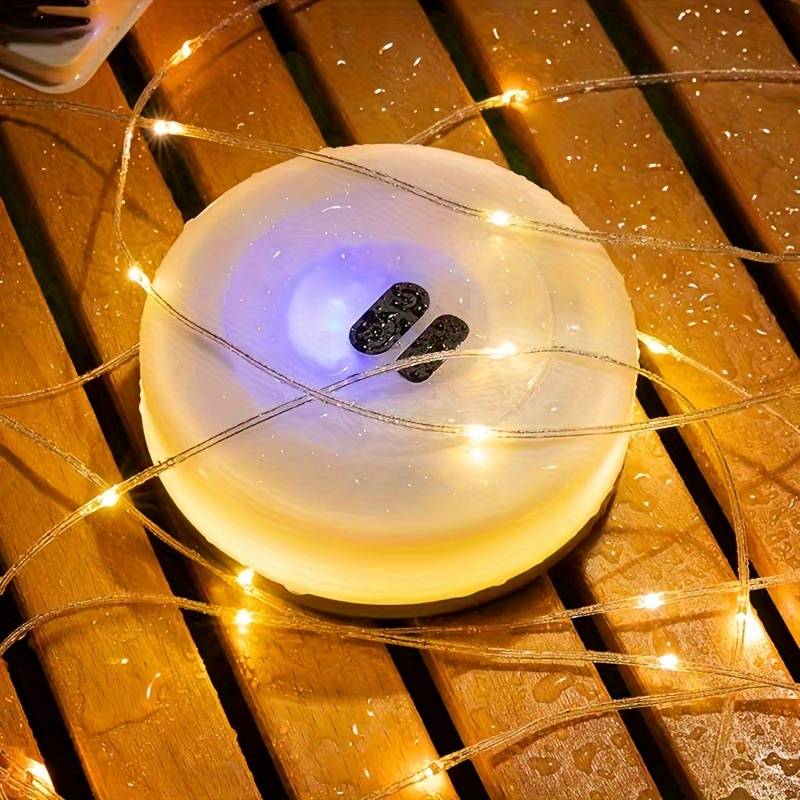 LED Camping Lichterkette wasserdicht mit USB-Lampe, Outdoor Beleuchtung für Zelt, Garten, Terrasse und Party Dekoration