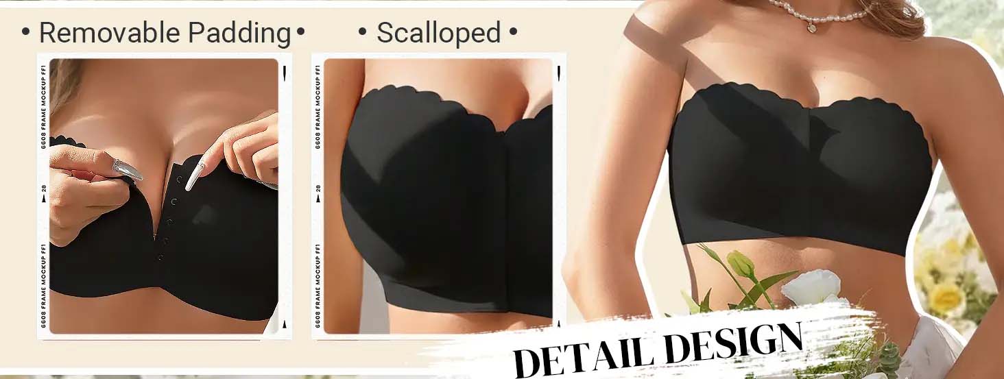 1+1 GRATIS | Nudella® | Trägerloser Bandeau-BH für nahtlose Oberteile