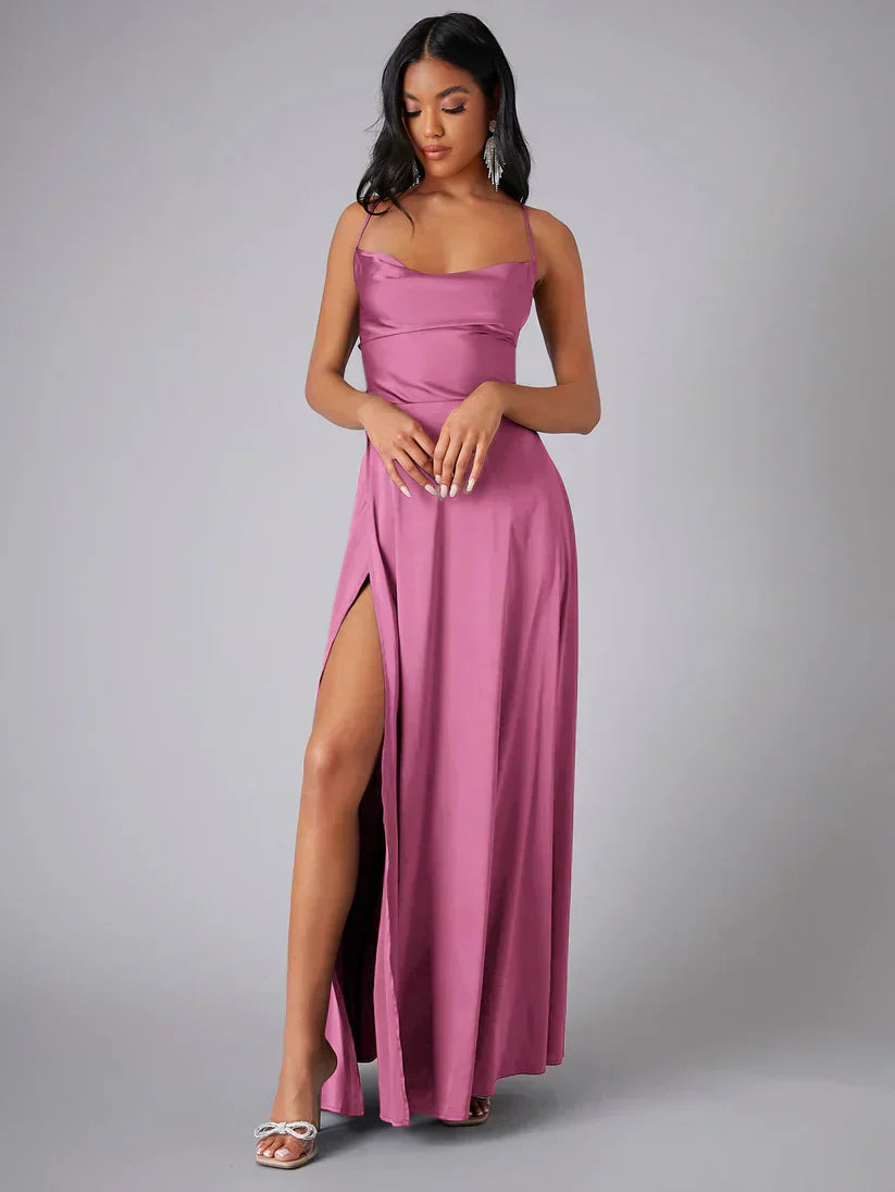 Alvaree® | Elegantes Maxikleid aus Satin