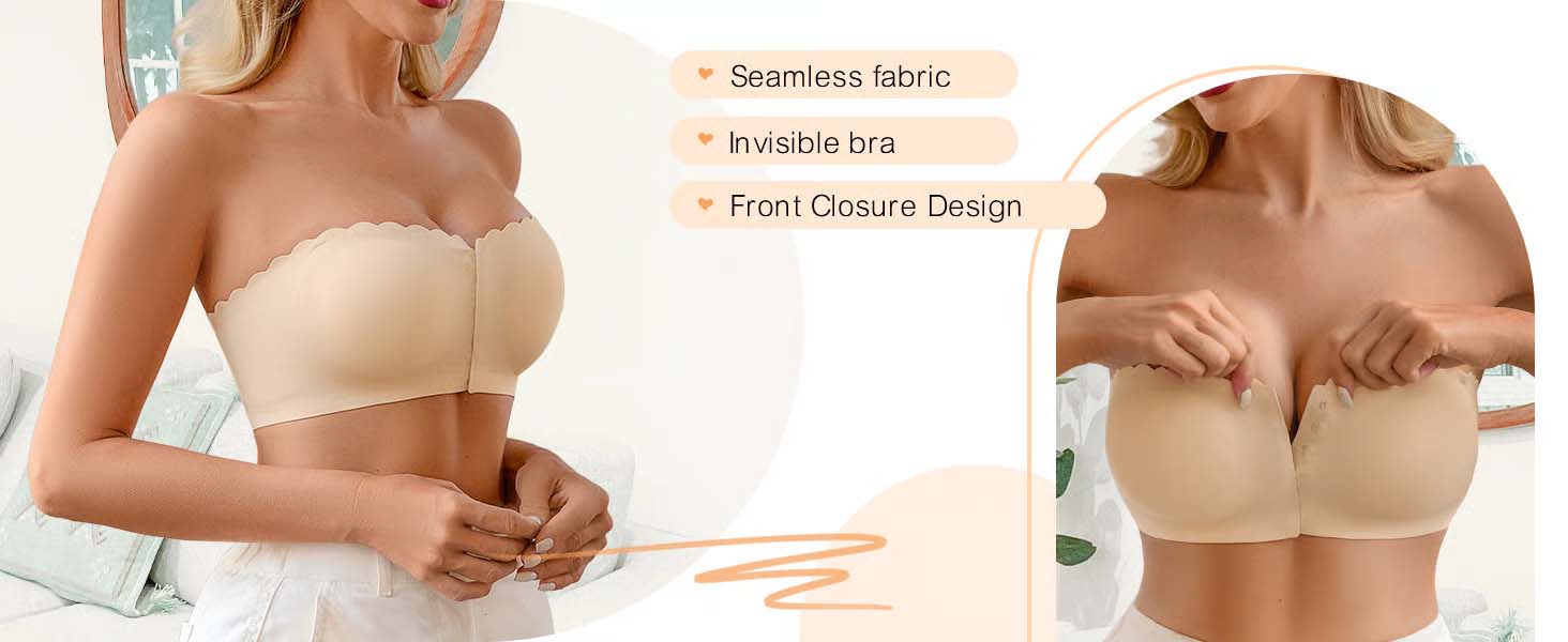 1+1 GRATIS | Nudella® | Trägerloser Bandeau-BH für nahtlose Oberteile