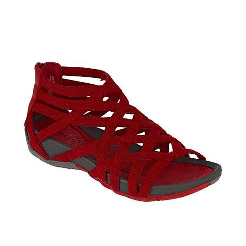 Runder Zehenpartie | Hohle römische Gladiator-Sandalen