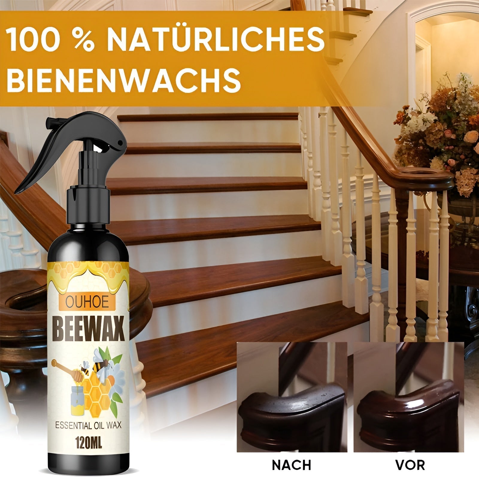 BeeWax® | FurnitureCare Möbel-Spray – schützt & revitalisiert Holzoberflächen