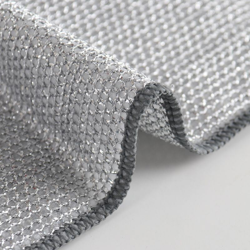 FlexClean Reinigungstuch kratzfrei, wiederverwendbarer Scheuerschwamm für Küche, Edelstahl, Töpfe, Pfannen und Herdplatten, entfernt hartnäckigen Schmutz
