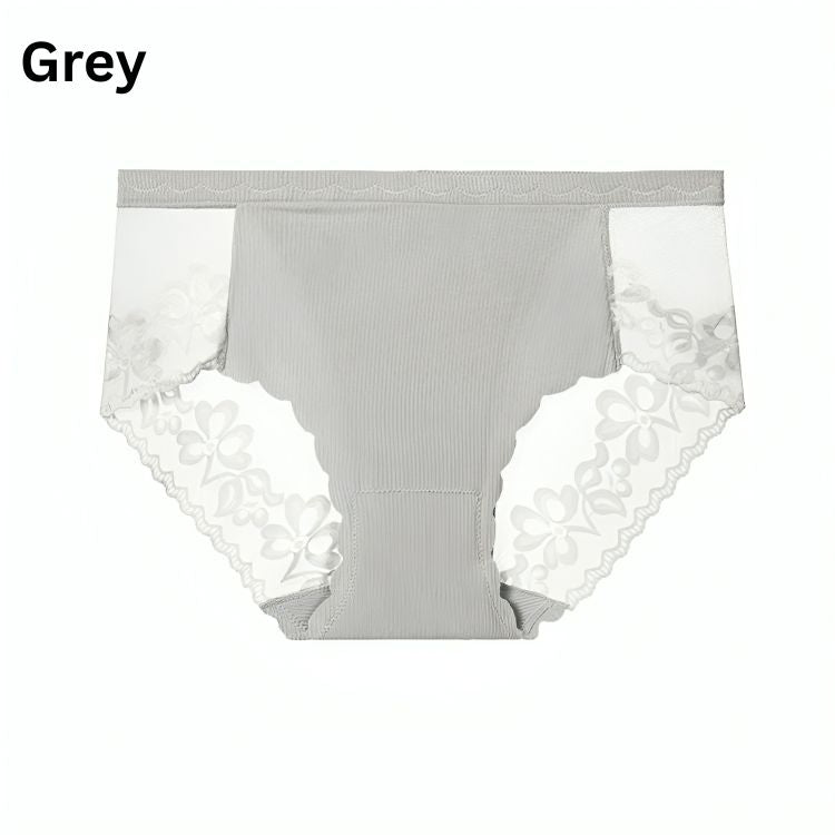 Damen High Waist Slip in Schwarz, figurformende Unterwäsche mit Spitze und transparentem Mesh Design, bequemer Shapewear Slip für Alltag und besondere Anlässe