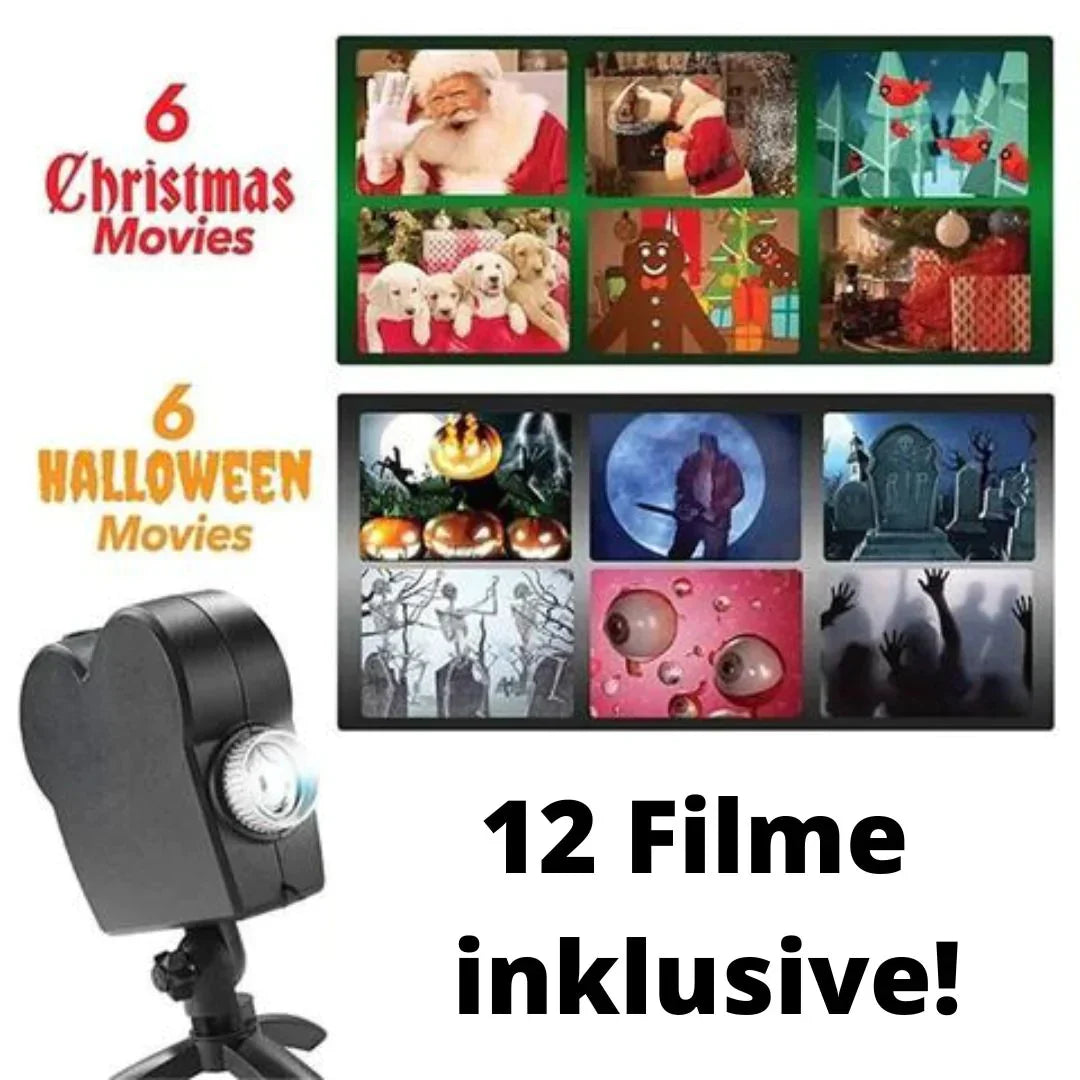 SpookVision® | NightCaster LED Projector – versatile Halloween & Christmas decorations