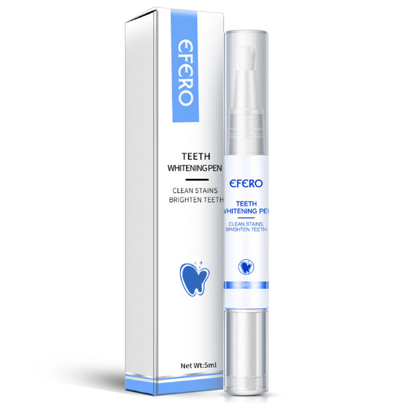 EFERO Zahnaufhellungsstift – entfernt Verfärbungen, reinigt Flecken und hellt Zähne auf, 5 ml Teeth Whitening Pen für ein strahlendes Lächeln