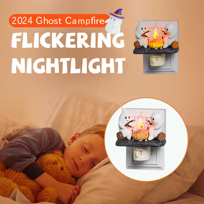 (50% Rabatt) - SpectraFlame® | GhostGlow Nachtlicht – LED-Geisterflackern für Halloween