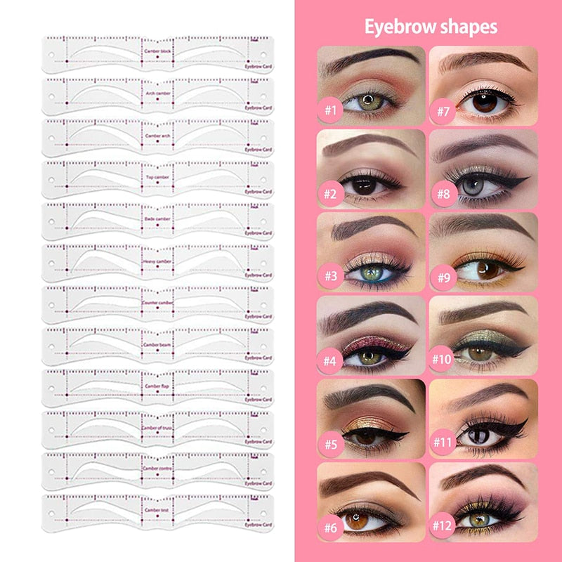 1+1 GRATIS | BrowMaster™ Wiederverwendbares Augenbrauen-Schablonenset (12 Stück pro Packung)