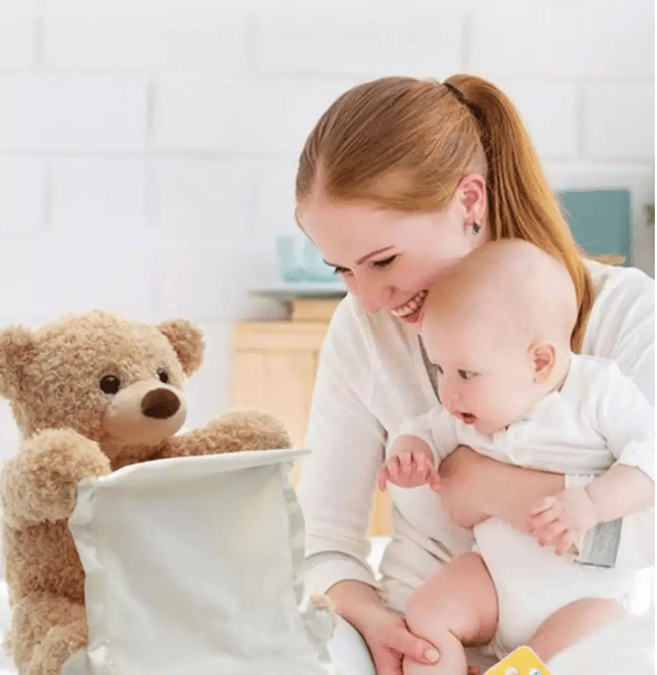 CuddleBear® | Kuschel-Bär mit Decke – interaktives Peek-a-Boo Spielzeug