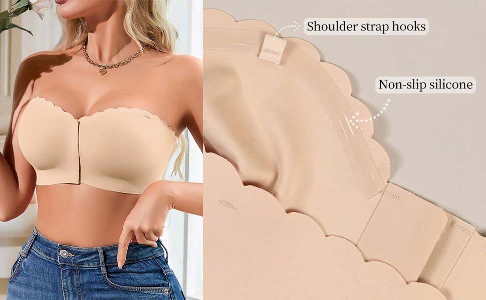 1+1 GRATIS | Nudella® | Trägerloser Bandeau-BH für nahtlose Oberteile