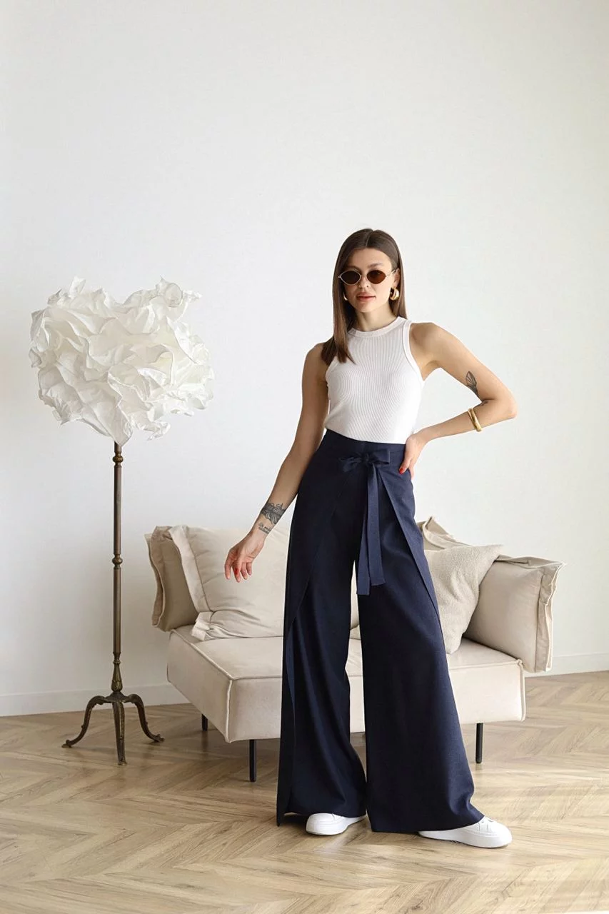 Aria | Weite Leinenhosen