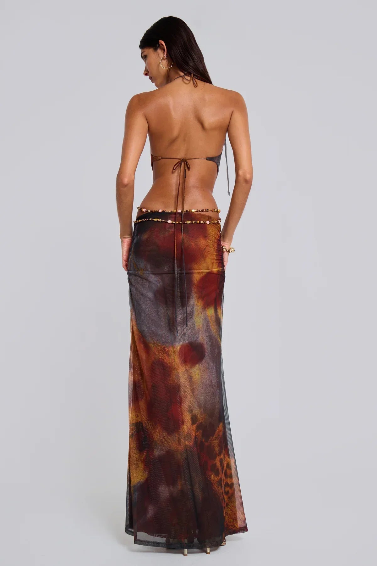 Robin | Ausgeschnittenes Print-Kleid