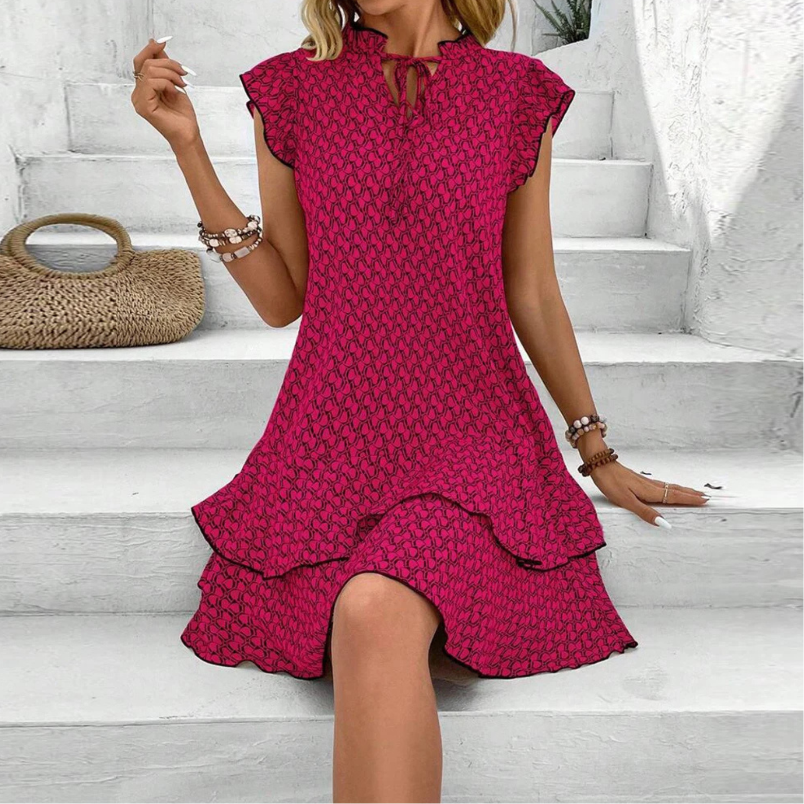 50% RABATT | Francesca | Verspieltes Rüschenkleid