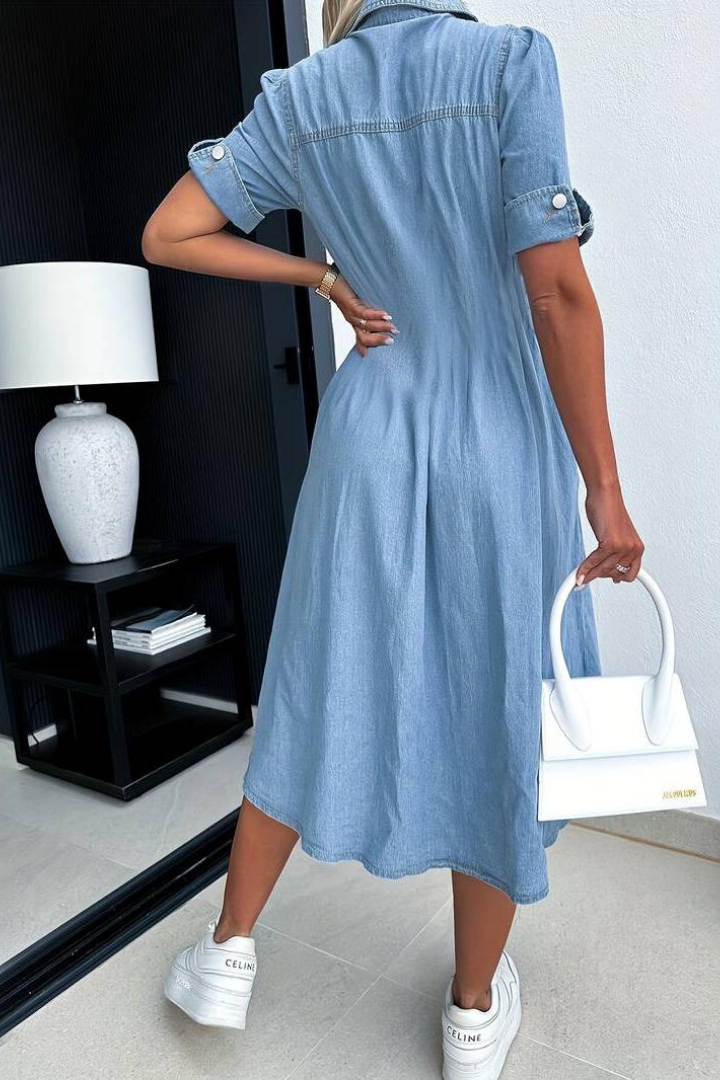 Astrid™ | Trendiges Jeanskleid