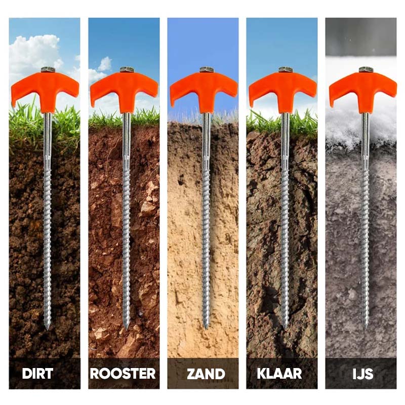 GroundLock® | ScrewAnchor Einschraub-Erdanker – sichere Bodenverankerung für Garten & Haus