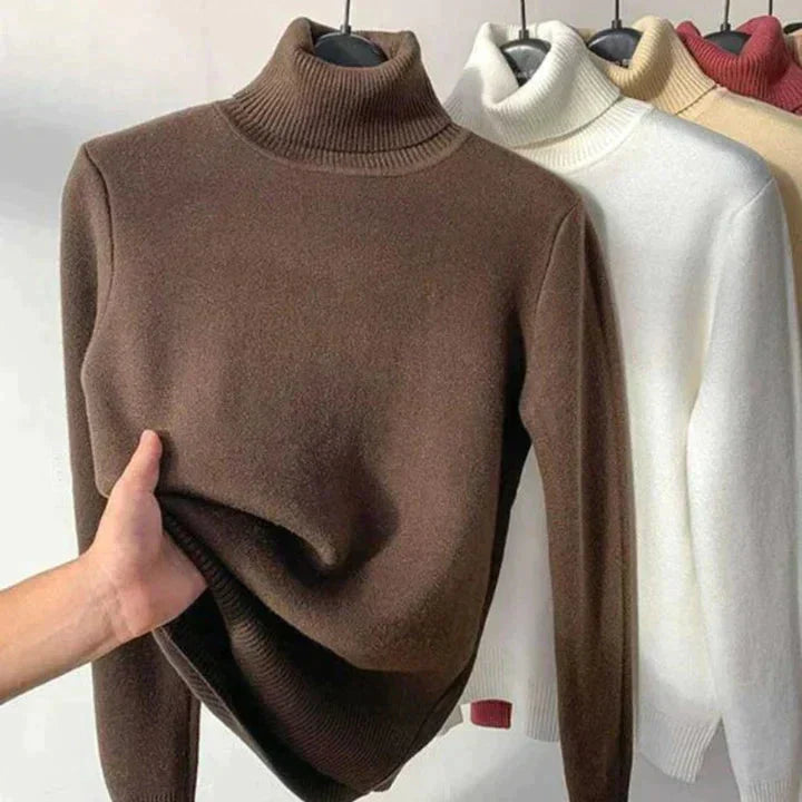 Leonie - Rollkragenpullover Mit Fleece Futter