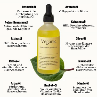 1+1 GRATIS | Veganic™ - Natürliches Haarwuchsöl