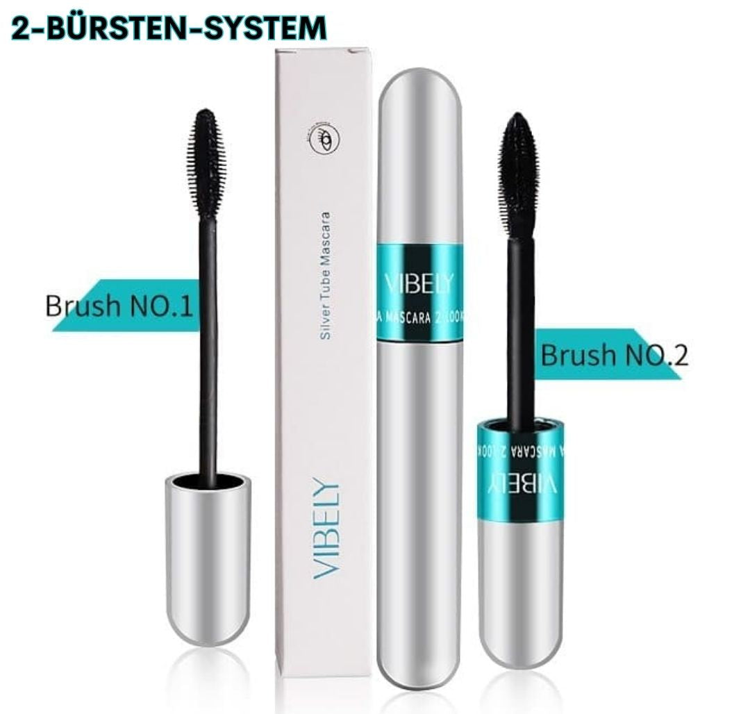 4D Silk Fiber Mascara wasserfest, langanhaltende Wimperntusche für voluminöse und verlängerte Wimpern, Make-up Mascara für Damen
