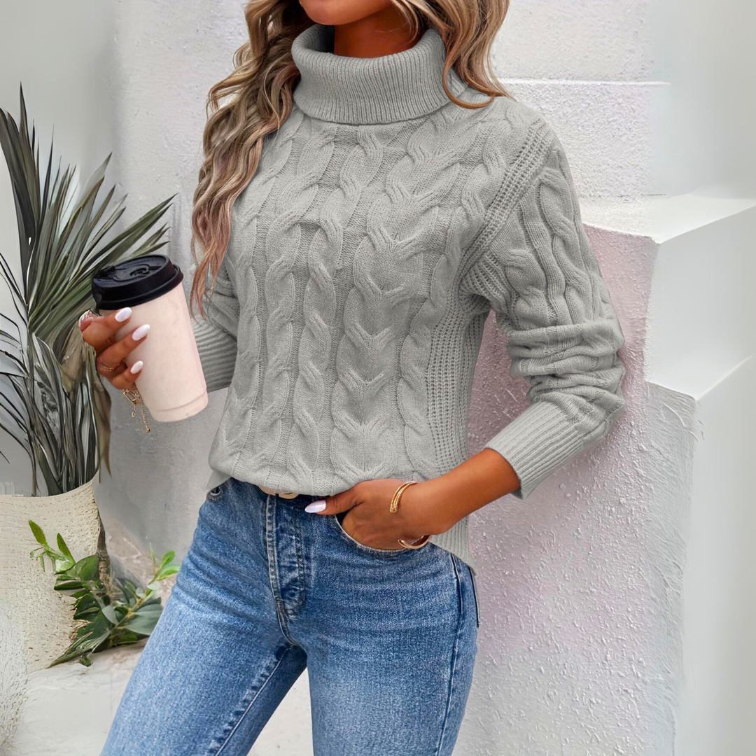 Charlotte - Warmer Gestrickter Damen Rollkragenpullover