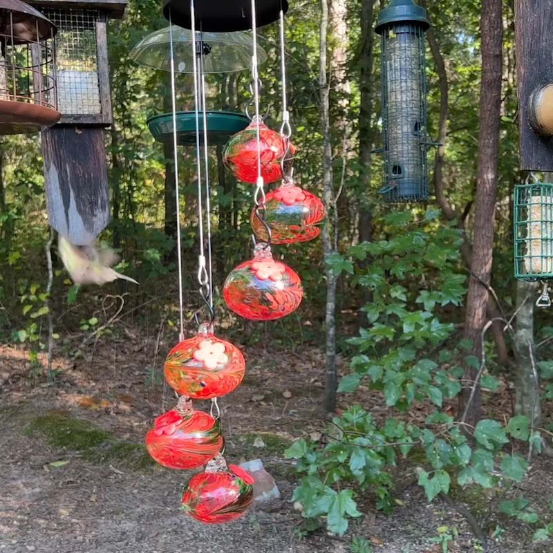 ChimeFeeder™ - Charmante Windspiele Kolibri-Futterspender