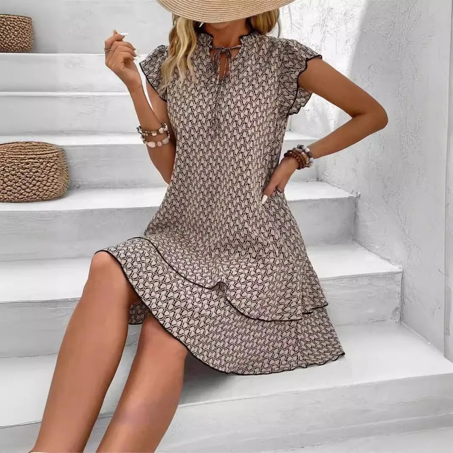 50% RABATT | Francesca | Verspieltes Rüschenkleid