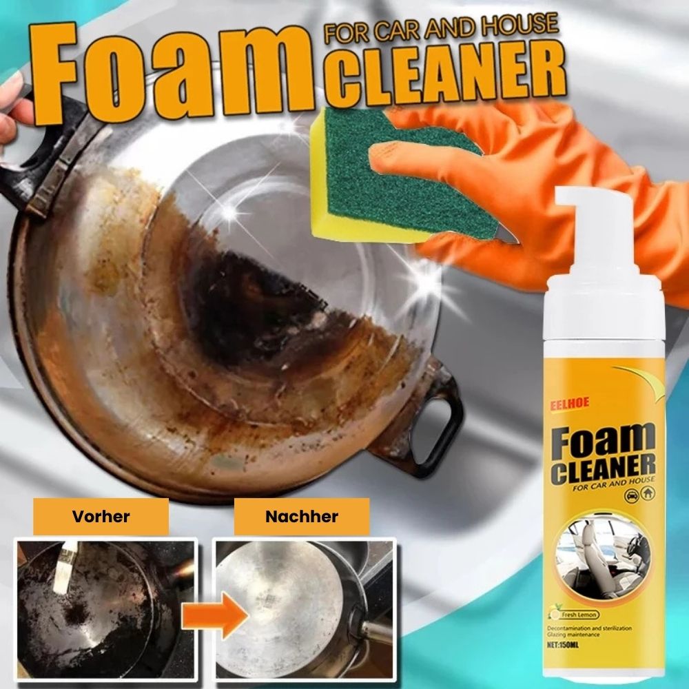 Kitchen foam cleaner spray – powerful grease remover for stovetops, range hoods, and appliances