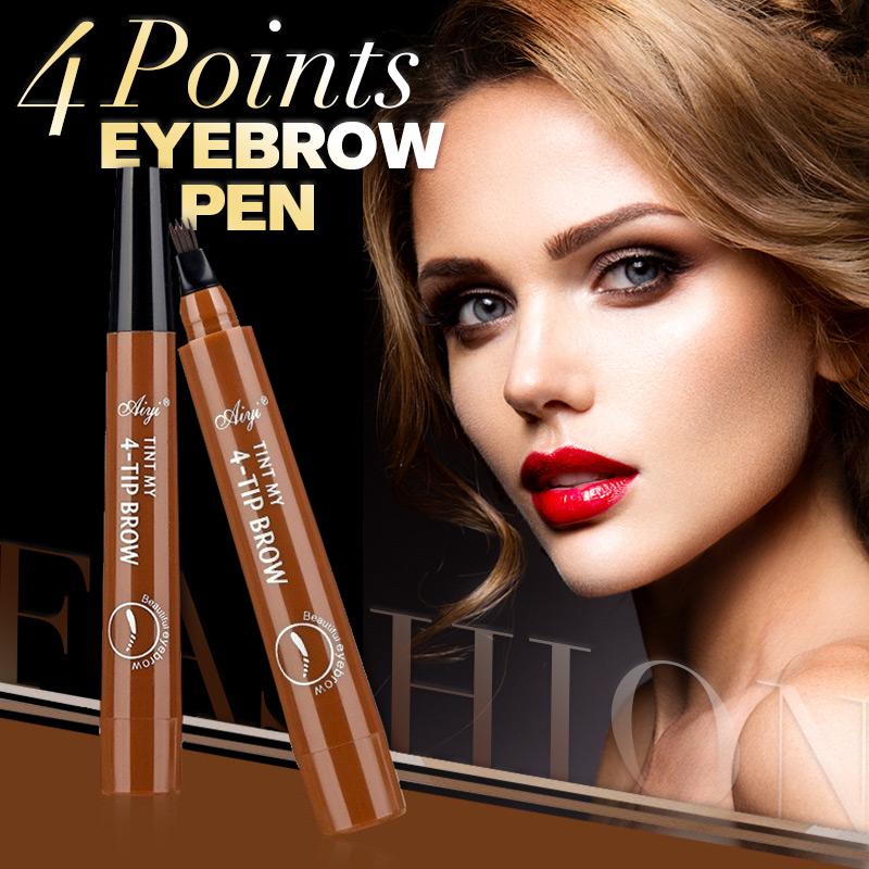 Augenbrauen Stift wasserdicht, Eyebrow Pen für präzises Augenbrauen Contouring, langanhaltender Make-up Stift für natürliche und volle Brauen