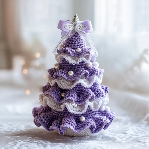 1+1 GRATIS | KnitGlow® DIY Häkelbaum-Set – Handgemachte Weihnachtsdeko mit Herz