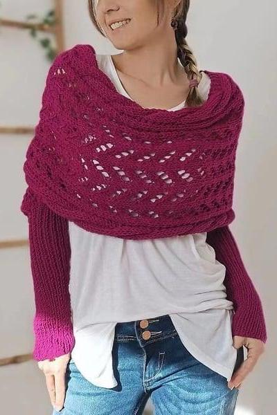 Zenina® | Doppelten Ärmeln Shawl Schal