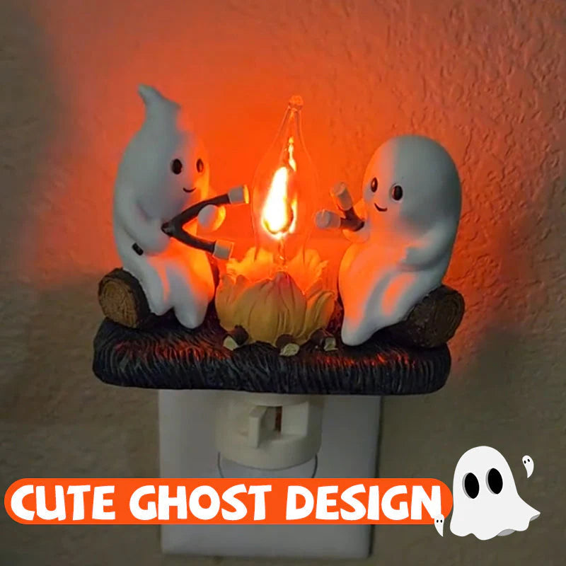 (50% Rabatt) - SpectraFlame® | GhostGlow Nachtlicht – LED-Geisterflackern für Halloween