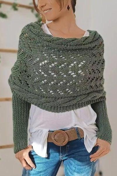 Zenina® | Doppelten Ärmeln Shawl Schal