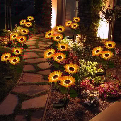 SunflowerGlow® | Sonnenblumen-Solarlicht – einfache Installation, stimmungsvolles Licht