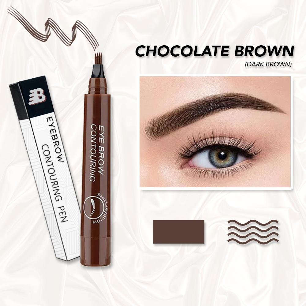 Augenbrauen Stift wasserdicht, Eyebrow Pen für präzises Augenbrauen Contouring, langanhaltender Make-up Stift für natürliche und volle Brauen
