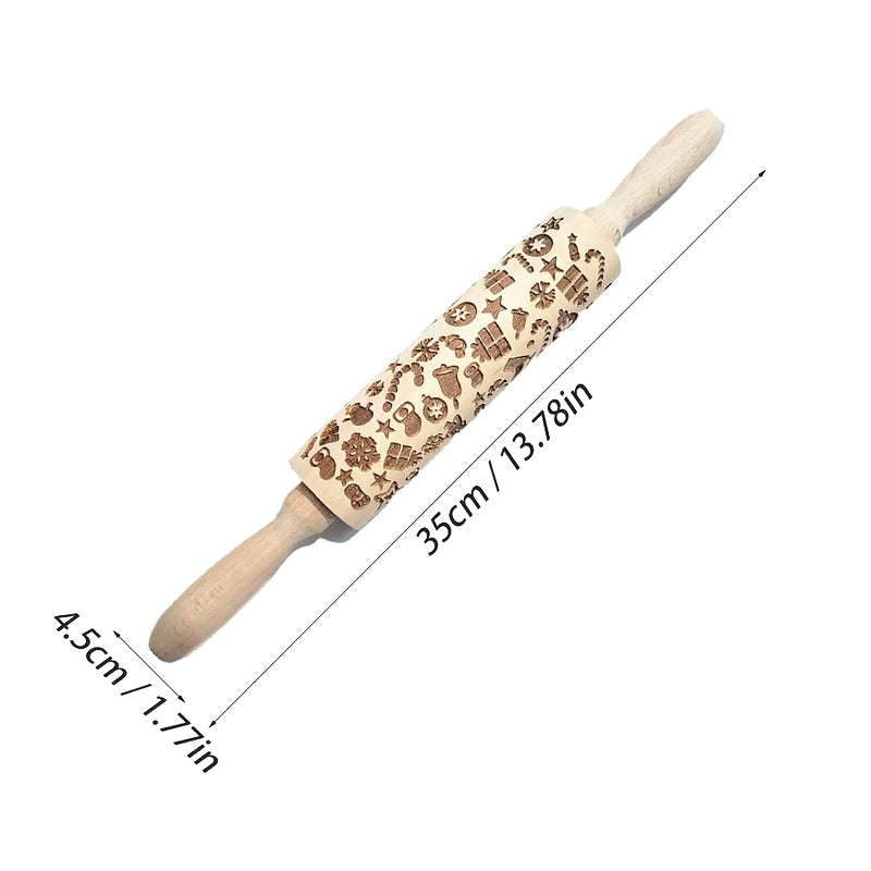 HolidayCarve® | PatternRod Baking Pattern Rod – Festive Embossing for Cookies