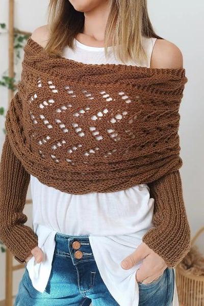 Zenina® | Doppelten Ärmeln Shawl Schal