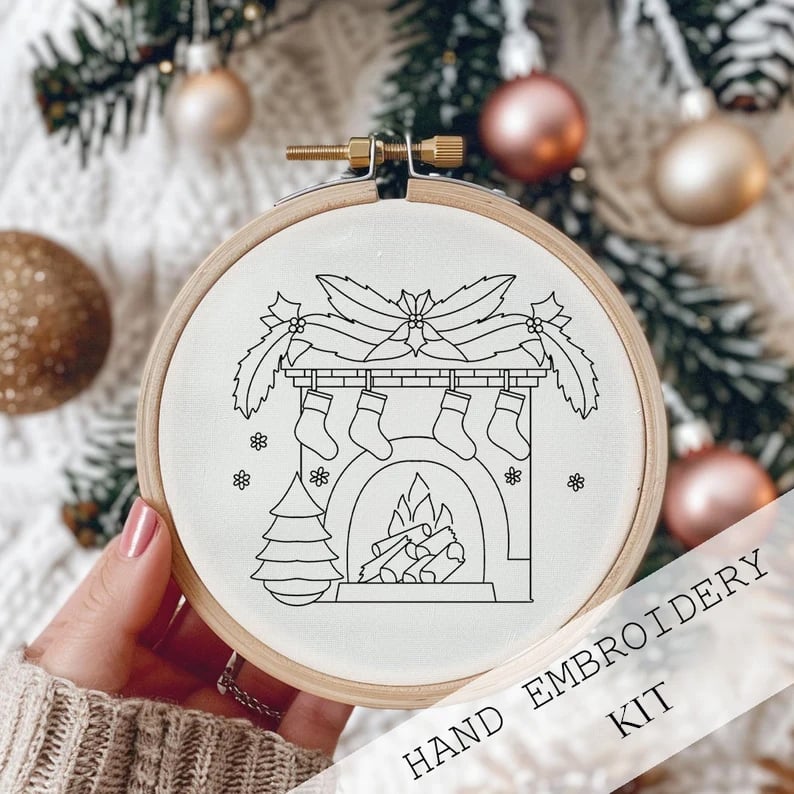 FrostMuse® | StitchScape Stickset – gemütliche Stickkunst für die Feiertage