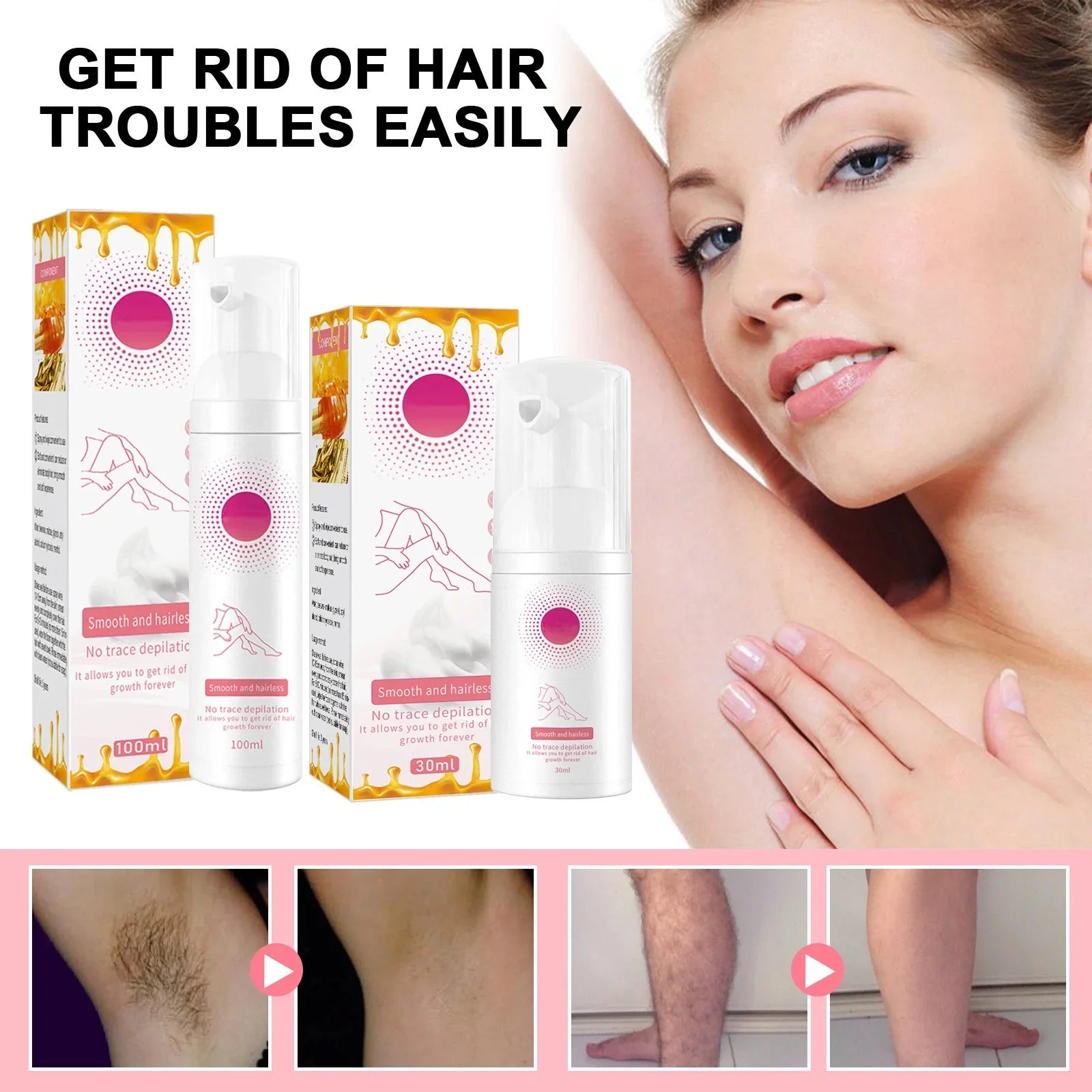1+1 GRATIS | Honig Mousse™ - Seidenglatte Haut leicht gemacht mit sanfter Haarentfernung!